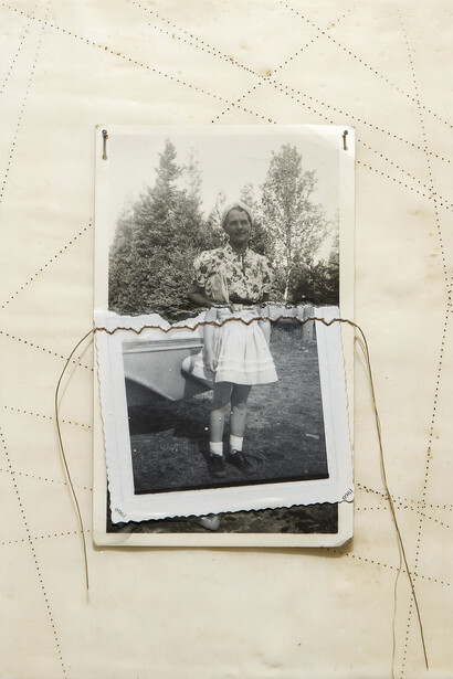 Sandy Middleton, photo collage from the series Stitched together, 2017. Courtesy of Literature Museum