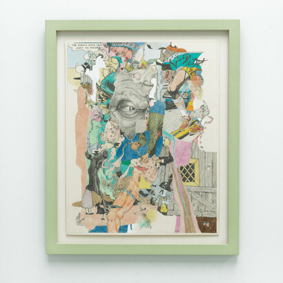 DL Alvarez, The Human Mind, colored pencil & graphite on paper, 16.5x13 inches, 2023. Courtesy of Guerrero Gallery, LA