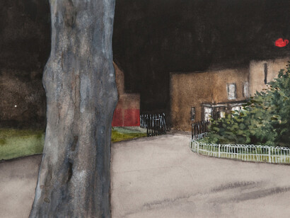 Fionna Murray,  Blow Up 28 2015 watercoour on paper 14.7 x 21cm