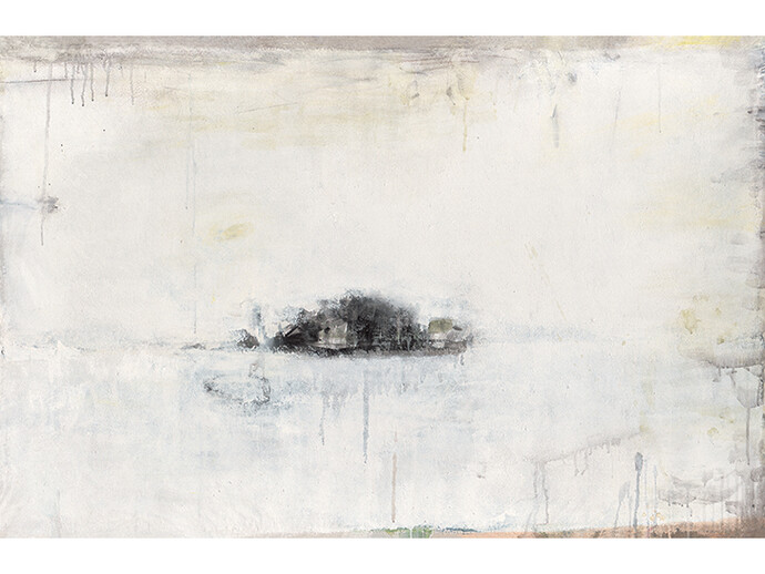 Yan Shanchun (b. 1957), West Lake #26, 2006, Acrylic on canvas, mixed media, 39 1/2 x 59 in (100 x 150 cm)