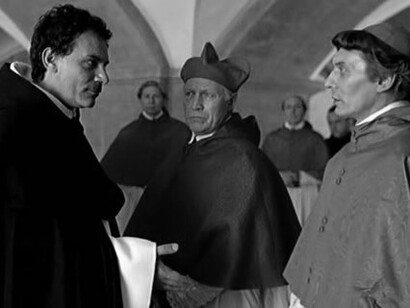 Gian Maria Volonté in una scena del film Giordano Bruno