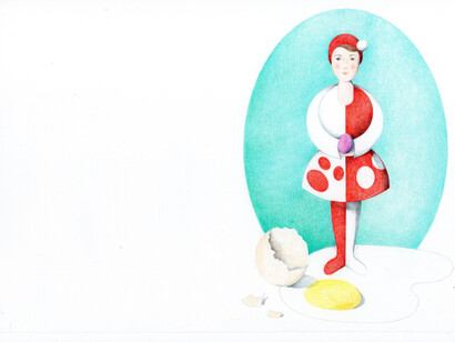 Dora e il cigno- Illustrazione di Greta Croci