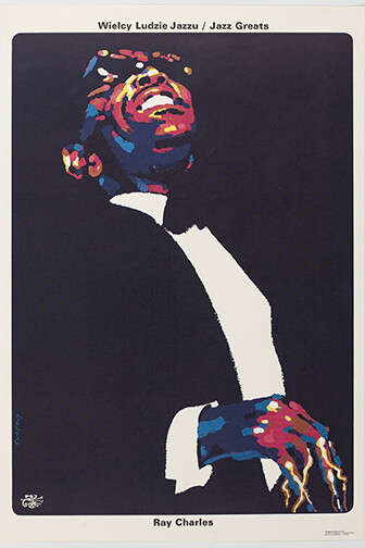 Ray Charles; 1990; offset lithograph by Waldemar Świerzy; The Historic New Orleans Collection, gift of Dr. and Mrs. Fritz Daguillard