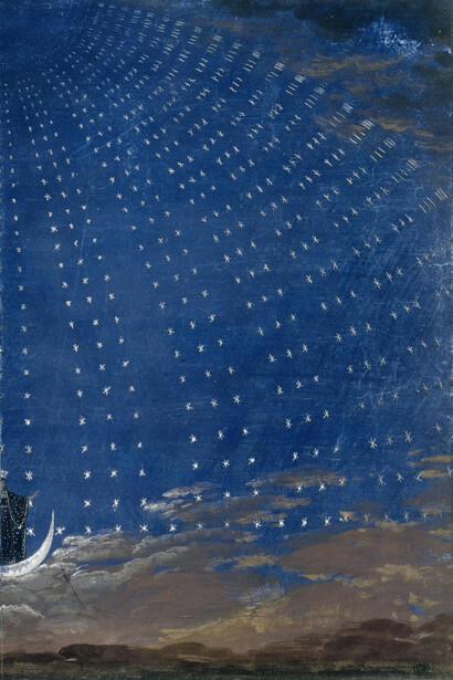 Karl Friedrich Schinkel, Escenografía para la Reina de la Noche (en La flauta mágica de Mozart), c. 1815