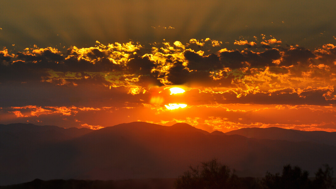 Hazy crazy sunrise clouds
