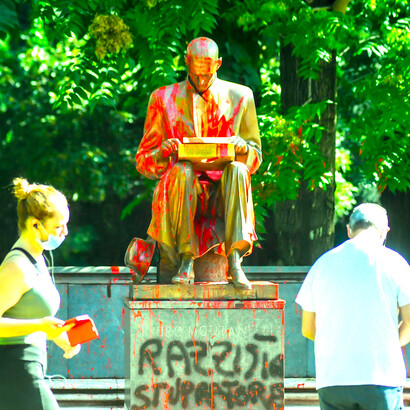 La estatua de Montanelli