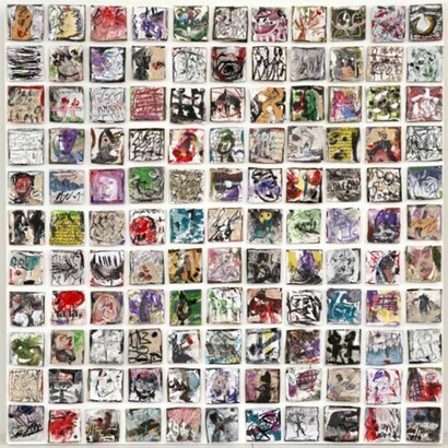 Gene Mann, Mythologie Quotidienne, 2014, Mixed media on board, 44 x 44 inches (111.8 x 111.8 cm)