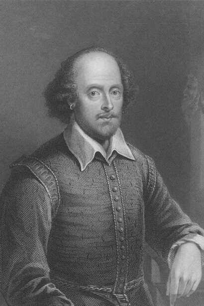 William Shakespeare, mezzatinta, G.F. Storm, metà del XIX secolo, National Portrait Gallery