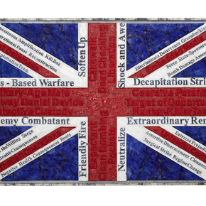 Michael Brennand-Wood, A Flag of Convenience - The Sky is Crying, 2011, 114 x 70 x 4 cm, Photo Peter Mennim