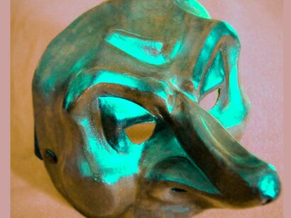 Examples of leather Commedia mask: Pantalone