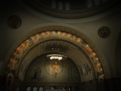 Inside the Seton Basilica, National Shrine of Saint Elizabeth Ann Seton in Emmitsburg, Maryland, USA