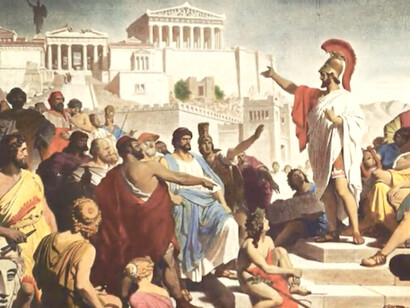 Solón, habiendo sido uno de los tres arcontes de Atenas, promulgó una nueva Constitución que favorecía a los estratos medios de la sociedad