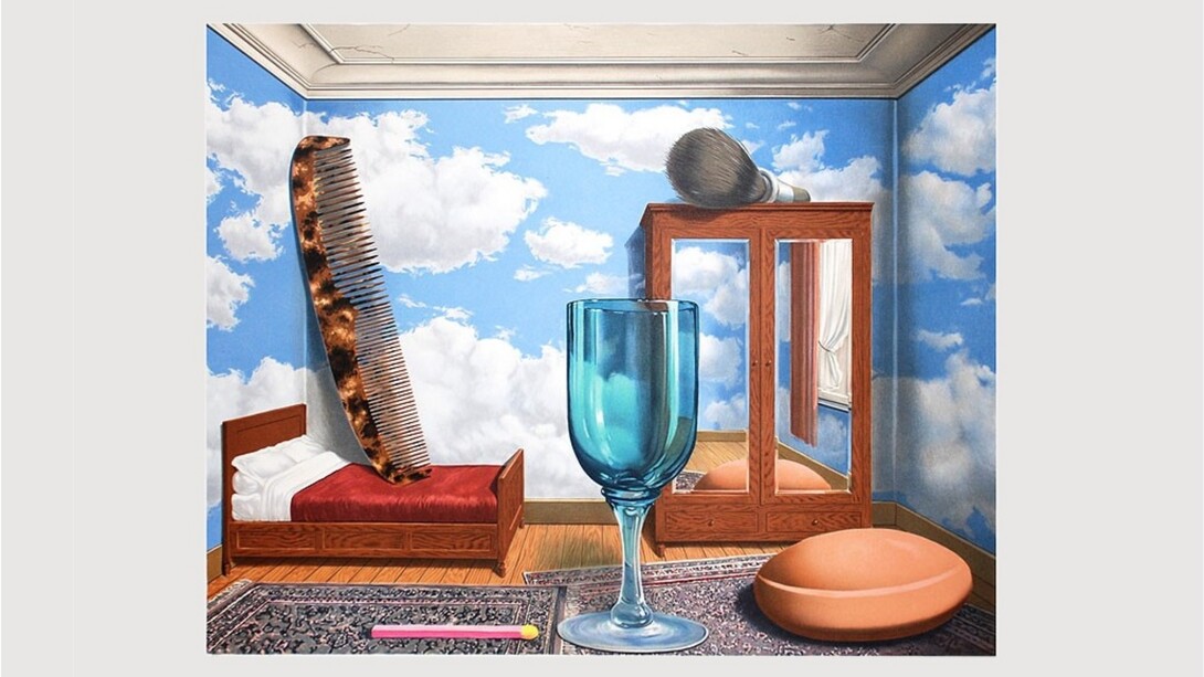 René Magritte, Les valeurs personnelles, 1952. San Francisco Museum of Modern Art, USA