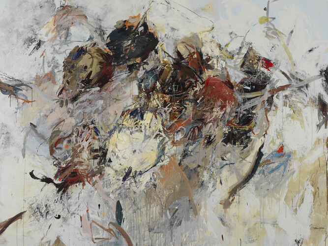 Mehran Elminia, Destiny, 2011, mixed media on canvas, 190 x 250 cm