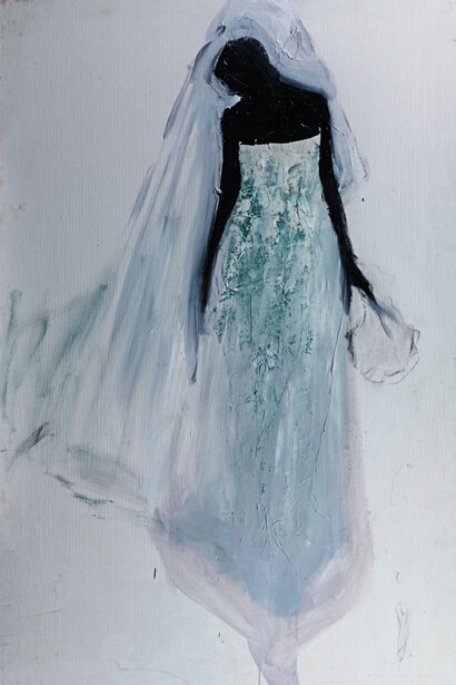 Angelo Bordiga, Senza titolo, olio su tela, 2011, 150 x 100 cm