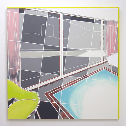 David Ben White, Inside Outside 3, 2015, Mixed media, 123 x 123 cm
