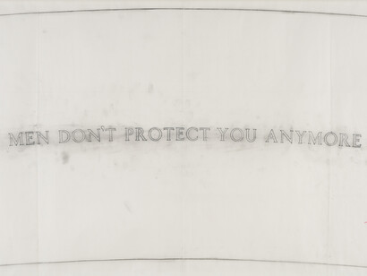 Jenny Holzer, Survival: men don't protect..., 1989-2024. Courtesy of Sprüth Magers Gallerys