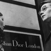 Yves Saint Laurent in front of Christian Dior London, 11th November 1958 © Popperfoto/Getty Images