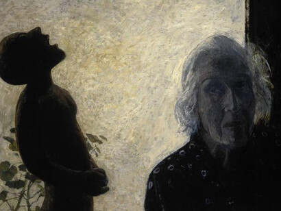 Victoria Crowe, Ronald Stevenson, 1928 - 2015. Composer and pianist © Victoria Crowe.
