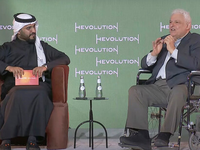 Dr Salman Alasiry vice president of Legal, Dr arthur Caplan  American ethicist and professor of bioethics at New York University Grossman School of Medicine at the 2025 Global Healthspan Summit in Saudi Arabia 