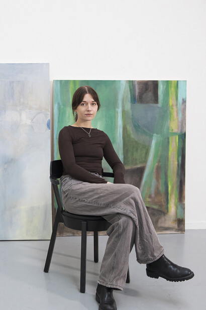 Filippa Friberg in her studio in Stockholm, Sweden. Courtesy of Nevven Gallery