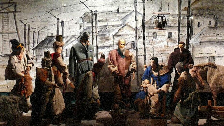 Il presepe clandestino realizzato da Tullio Battaglia per il Natale del 1944 nel campo di Wietzendorf, Germania