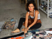 Evita Andújar in studio