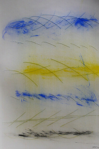 Powder colors, watercolor, engraving on paper, cm 50x70, 2019