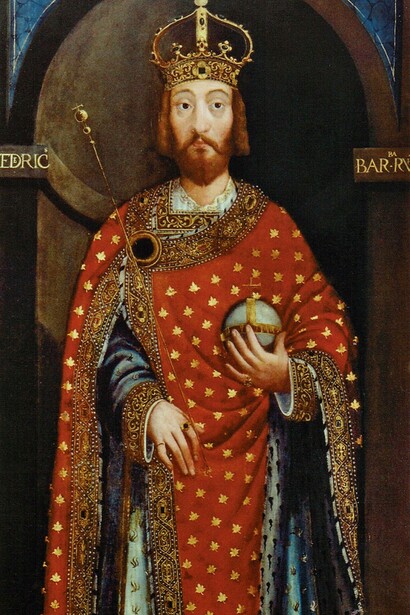 Federico Barbarossa, dipinto a olio nell'Archivio Notarile distrettuale di Pavia del notaio e pittore pavese Bernardo Cane, prima del 1583