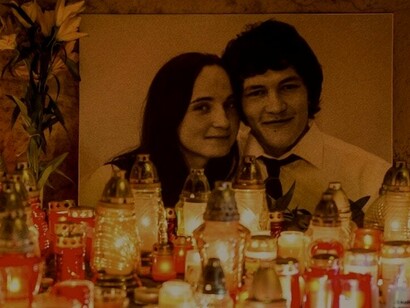 Velas en recuerdo de Ján y Martina