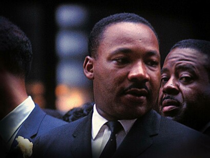 Dr. Martin Luther King Jr. and Ralph Abernathy at City Hall, Chicago Freedom Movement