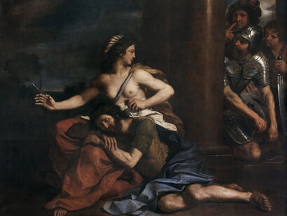 Guercino (Giovanni Francesco Barbieri), Samson and Delilah (detail), 1654. Courtesy of the Thyssen-Bornemisza Museum