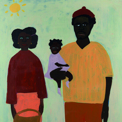 Family Portrait in Gurue, 2019 by Cassi-Namoda, foto ToddWhite. Courtesy-the-artist-and-Pippy-Houldsworth-Gallery