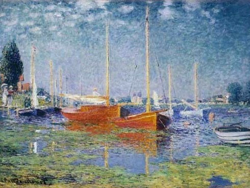 Claude Monet, Le barche rosse, 1875
