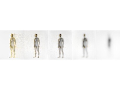 Shen Wei, Dust, 2014, Metallic ink on archival pigment print, each panel 14 x 17 in, courtesy of Flowers Gallery, London and New York