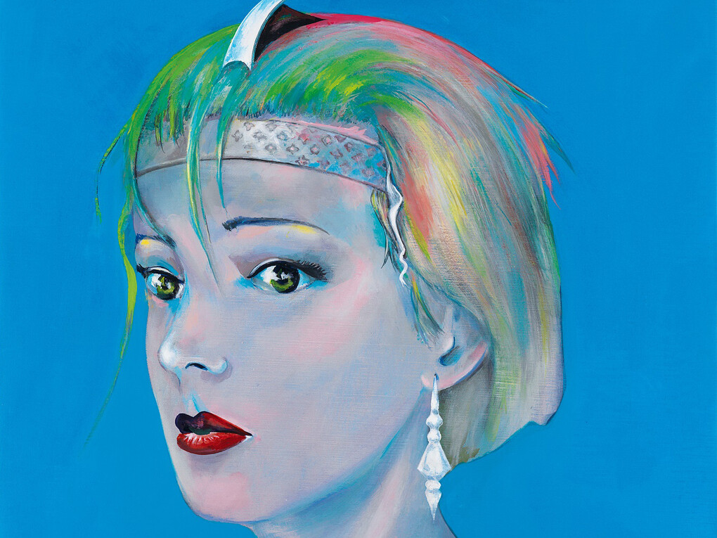 Martial Raysse, Beauté, 2008, dettaglio, tempera su tela, 92.3 x 73.4 cm