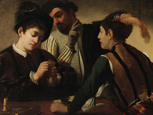 Caravaggio, "I bari" (1594). Nell’epoca di Caravaggio. Il suo desiderio di dipingere giovani figure maschili, in pose seducenti e provocanti, era mal visto