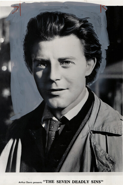 Gérard Philipe, 1951, Tirage argentique vintage retouché à la main, 20 x 25 cm, Pièce unique, Courtesy Argentic