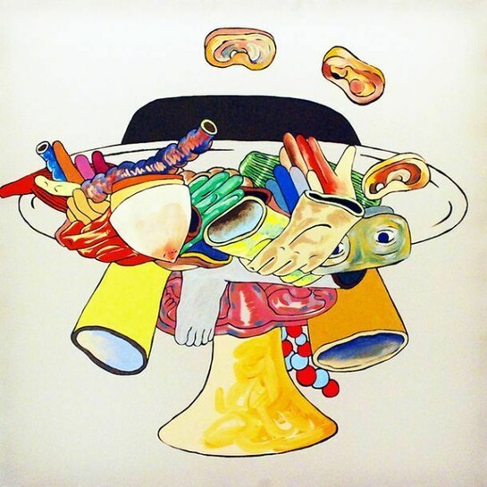 HaYoung, Becoming Head, 2014, acrylic on polyester, 50 x 50 cm, courtesy of 43 Inverness Street