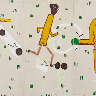 Rose Wylie, Yellow strip, 2006. Courtesy of Zentrum Paul Klee