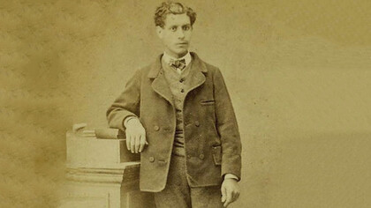 Presunto ritratto fotografico di Isidore Ducasse a 20 anni (poi noto come Comte de Lautréamont, 1846-1870) nel 1867 circa a Tarbes