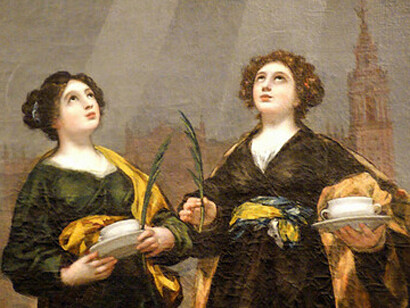 Detalle del cuadro de las Santas Justa y Rufina. El cabildo catedralicio sevillano le encargó este cuadro a Goya en 1817,España