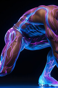 Dynamic athlete showcasing the principles of human performance science through dedicated practice