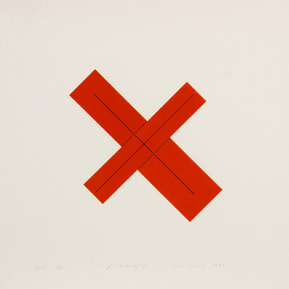 Josef Albers And Robert Mangold. Courtesy of Senior & Shopmaker Gallery