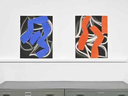 Alain Clément, Peintures et monotypes, exhibition view. Courtesy of Galerie Catherine Putman