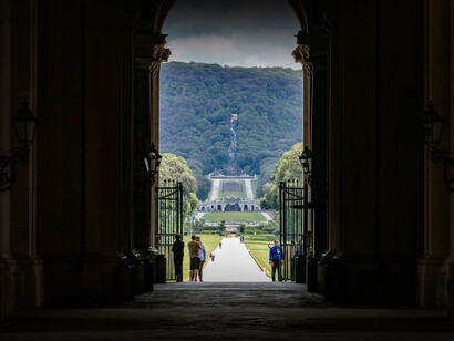 Vista desde el interior del Palacio Real de Caserta, Italia