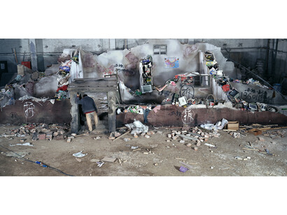 Wang Qingsong, Home, 120 x 250 cm,2005, Edition 9 _ 10 of 10 plus 2 APs © Wang Qingsong, courtesy Huxley-Parlour Gallery