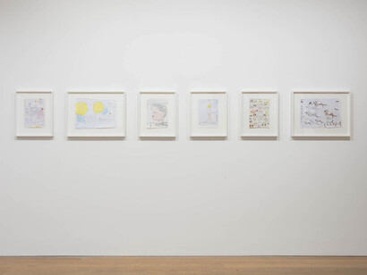 Rose Wylie, Exhibition view. Courtesy of David Zwirner