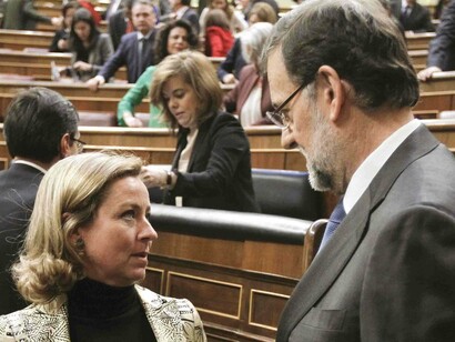Rajoy con Ana Oramas, de Coalición Canaria