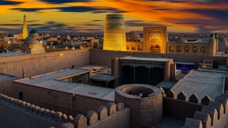 Uzbekistan at sunset